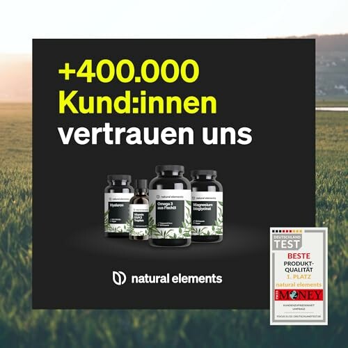 +400.000 Kund:innen vertrauen uns - Naturprodukte von Natural Elements